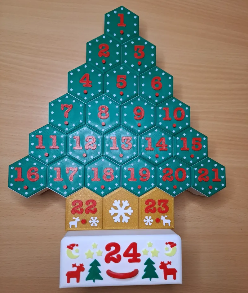 Christmas Advent Calendar Tree Shaped
