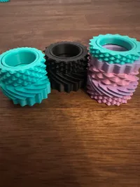 (17Mins) Spiked, Spiral and Gear Ring with Size US8 / EU57 