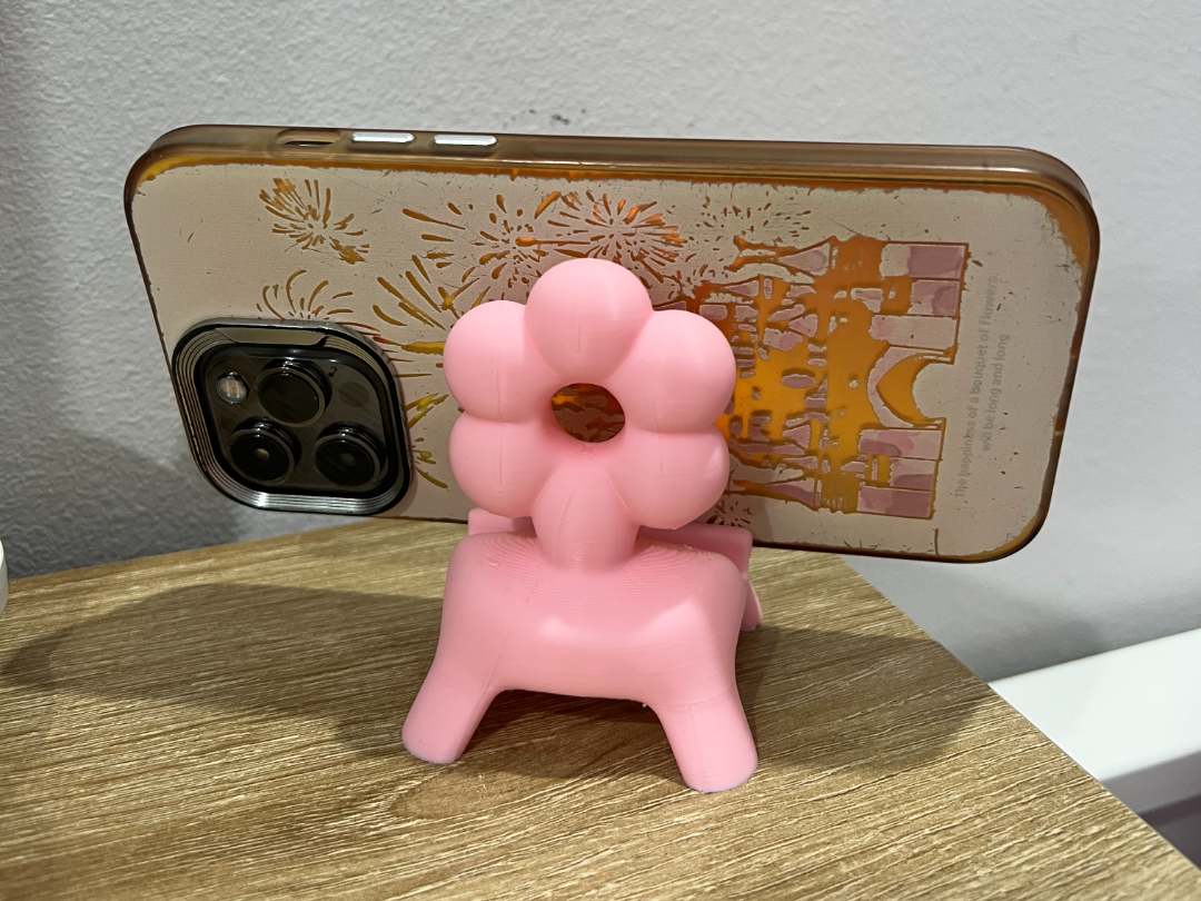 Supporto per telefono a forma di sedia fiore