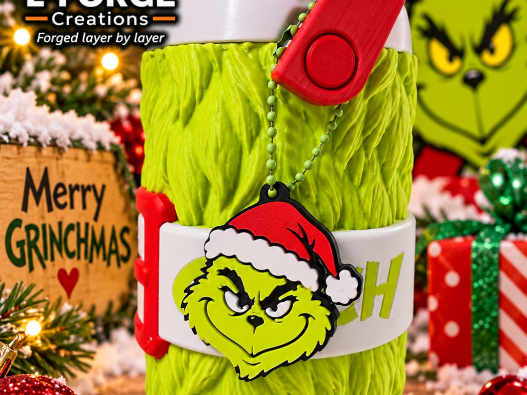 Christmas Grinch Face Keychain & Tab Opener - 1