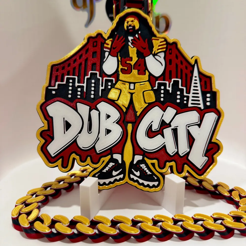 Freed Warner Dub City Cuban Chain - Free 3D Print Model - MakerWorld