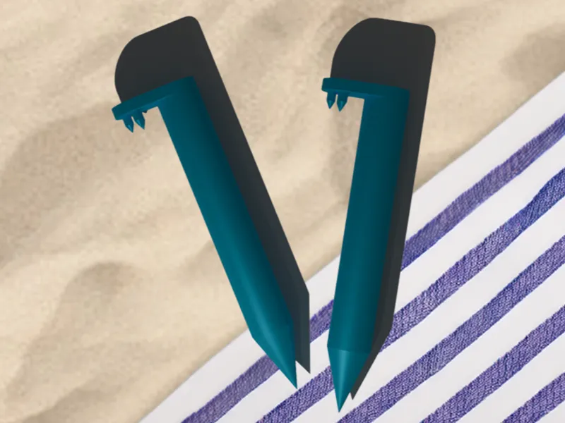 simple beach towel anchor