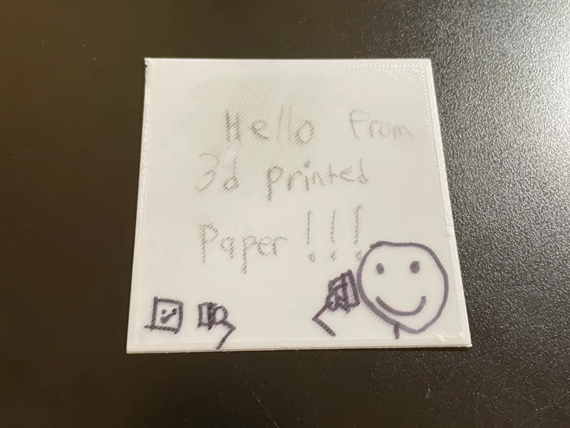 Paper-Printable Parametric Paper Post-It