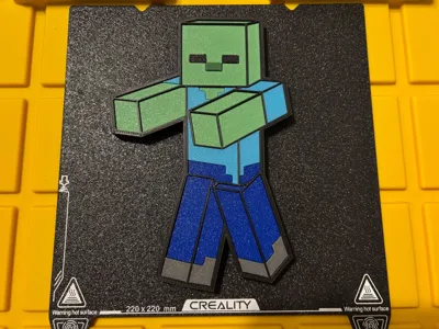 Minecraft Zombie Wall Decor - No AMS - Multipart