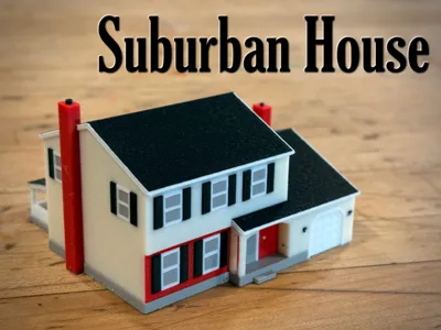 Suburban House (N Gauge Scale)