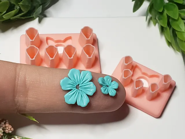 Polymer Clay Petal Cutter 3 | Earrings |Miniatures