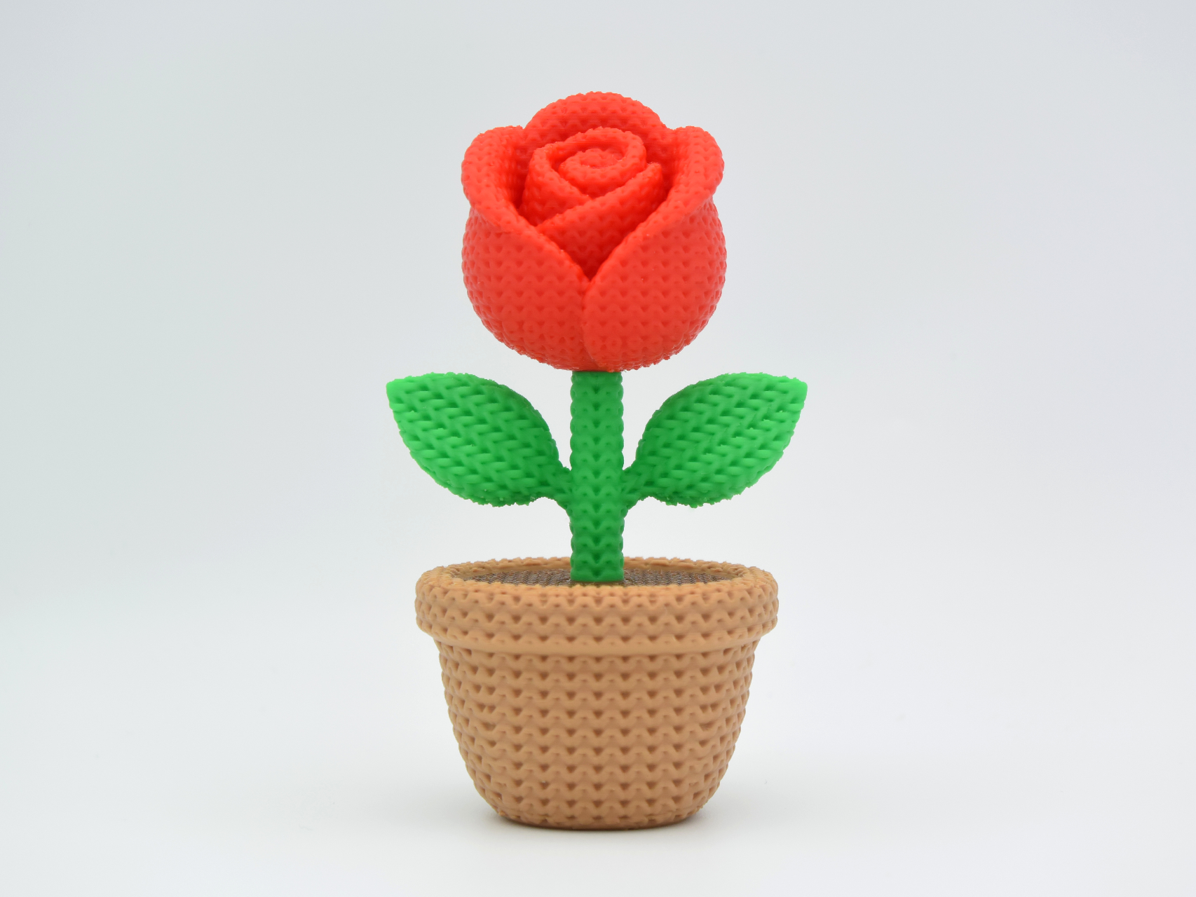 Knitted Rose - Valentine's Day