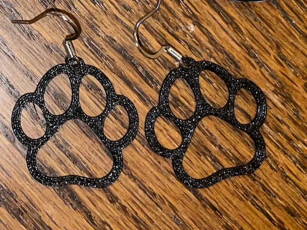 Pawprint earrings