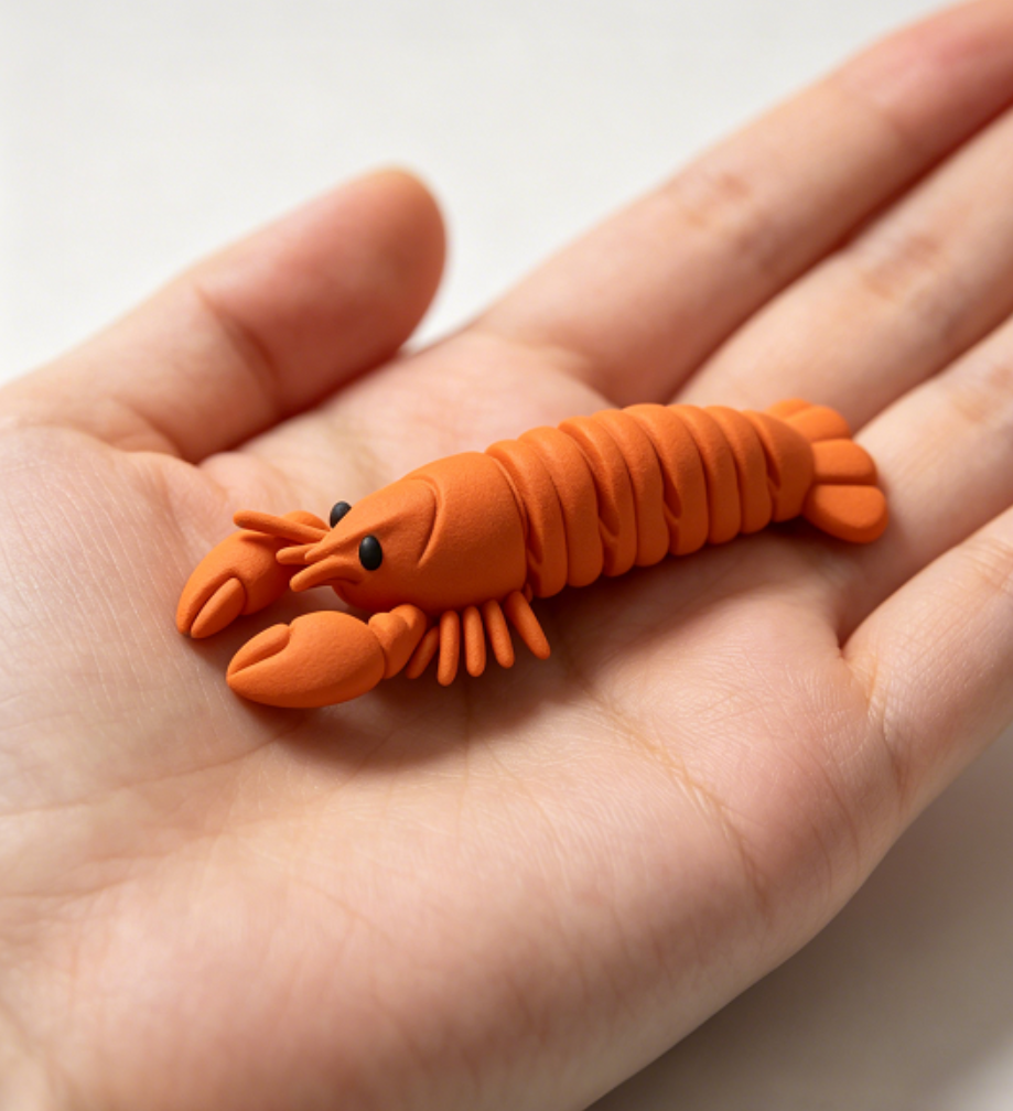 Miniatura 2 do modelo 3D 龙虾-可活动关节的动物-可动动物儿童解压动物玩具