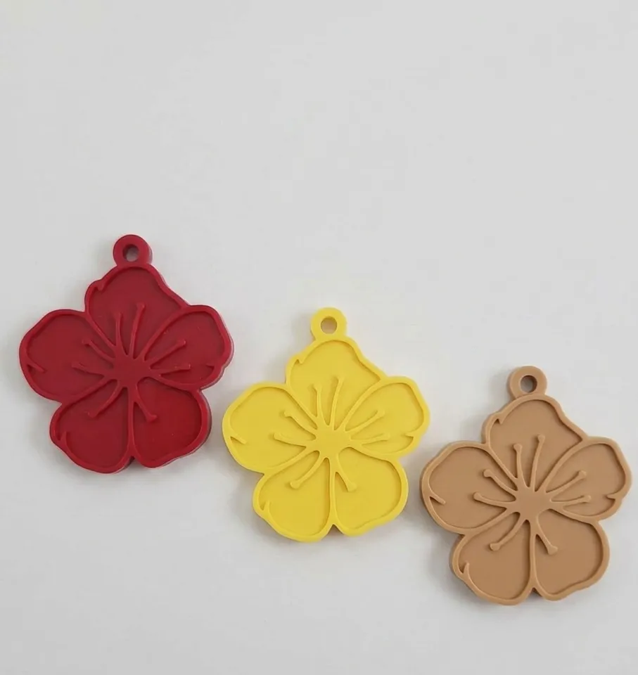 Minimalist Hibiscus Filigree Earrings view 2