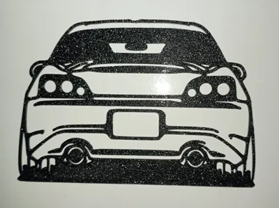 Honda S 2000 wall art rear view