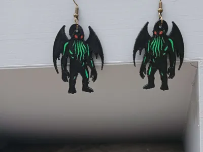 Cthulhu earrings