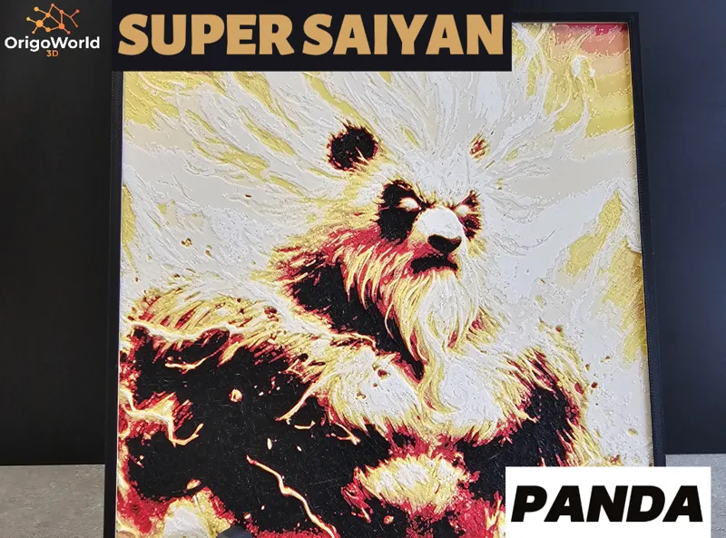 Super Saiyan Panda with customizable framework
