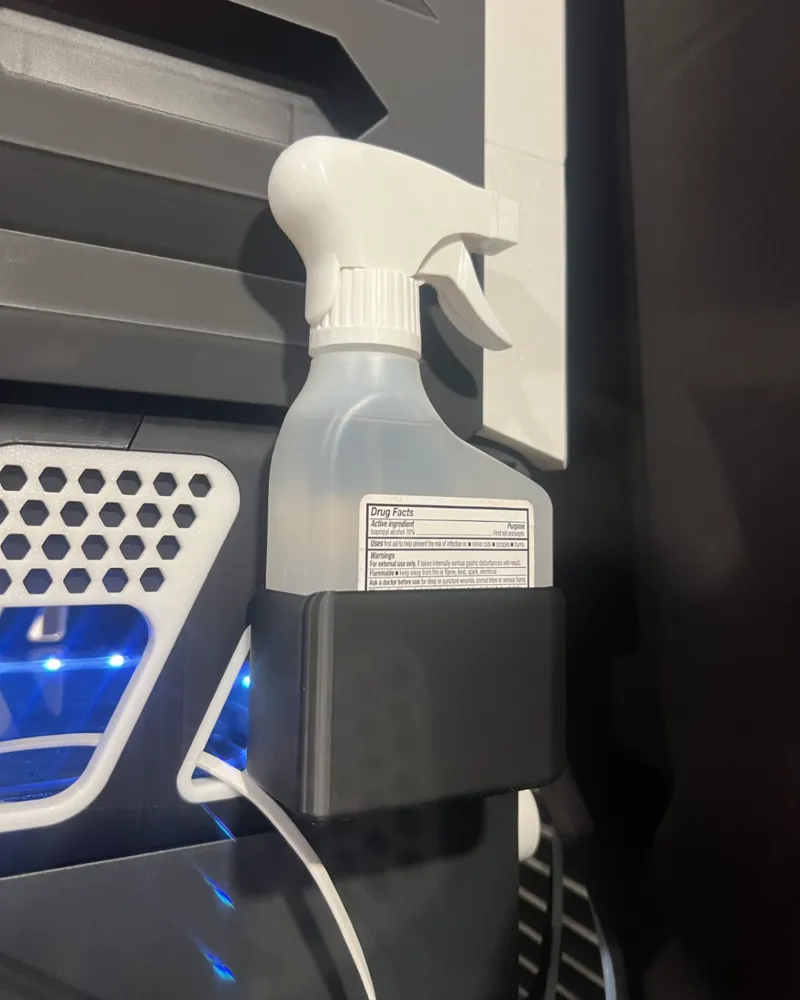 Isopropyl Alcohol Spray Bottle Holder Mount