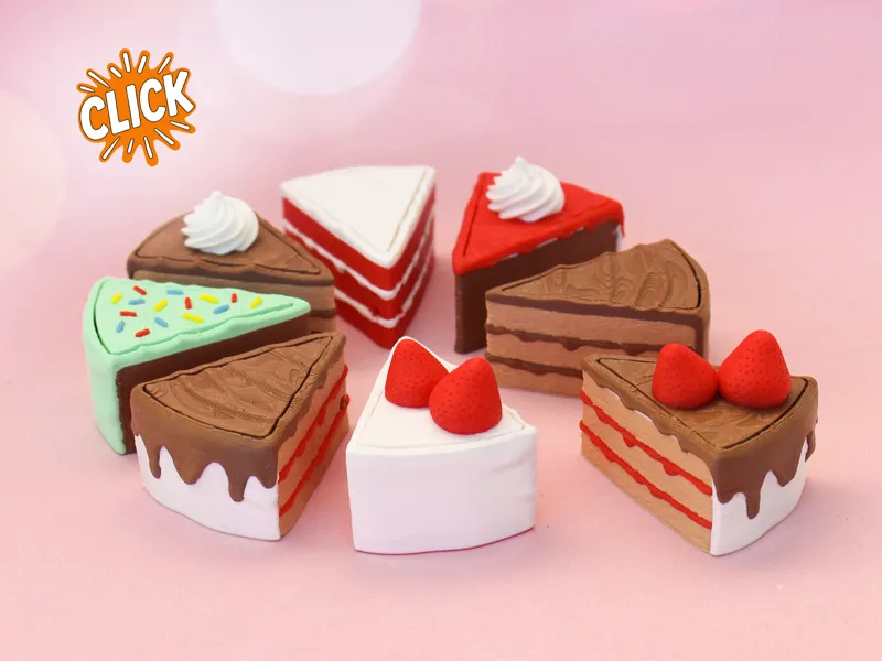 Cake Slice Clicker Keychain - Birthday Collection