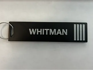 Black Belt Keychain Tag (1st - 6th Degree)