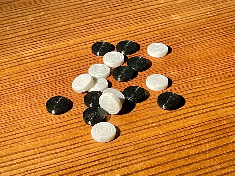 Mill Game pieces - Nine Men's Morris markers