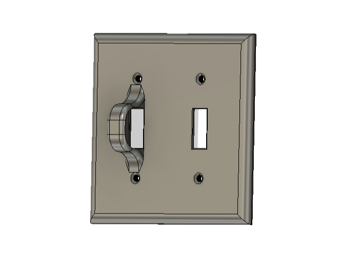 Double lightswitch cover with single stopper