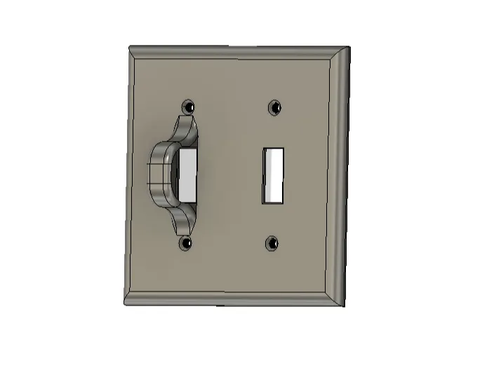 Double lightswitch cover with single stopper