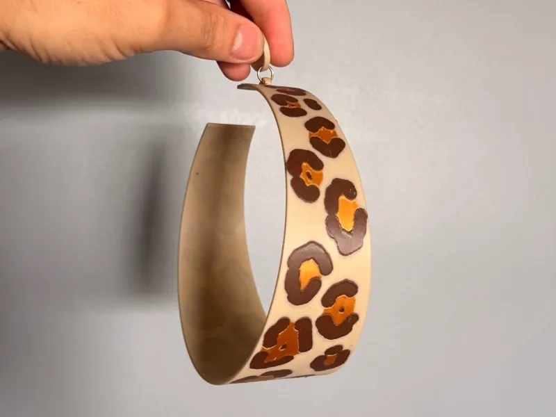 Maxi Leopard Circle Earrings
