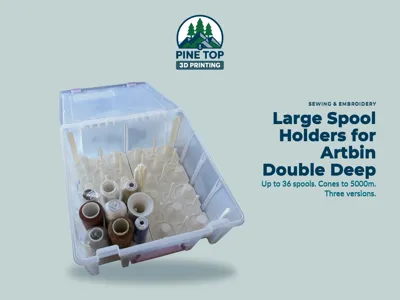 Large Spool Holders for the Artbin Double Deep