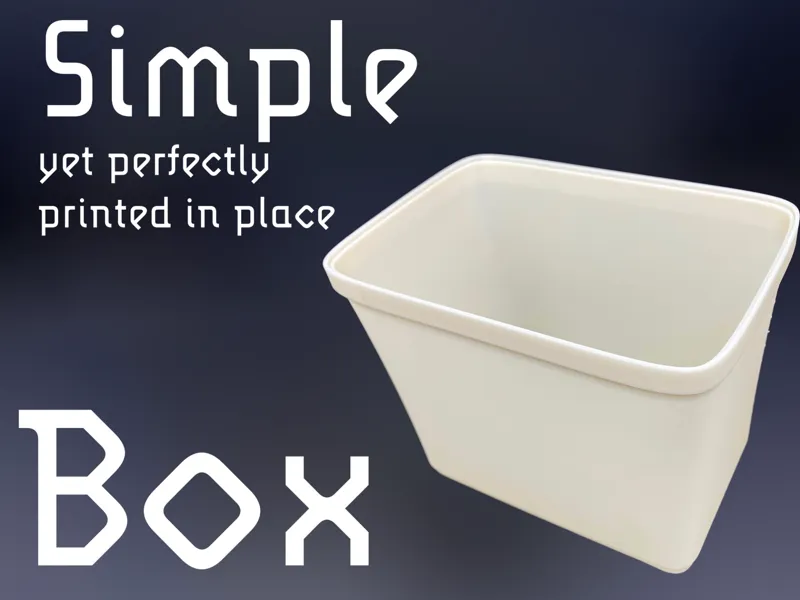 Simple yet perfectly printed in place Box