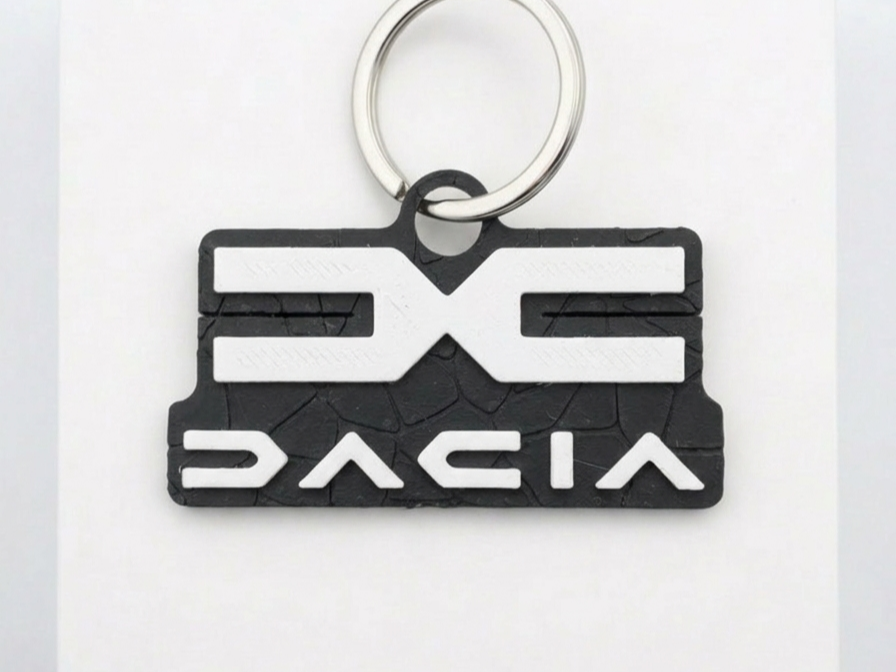 Dacia Logo Keychain - Turtle Shell Pattern