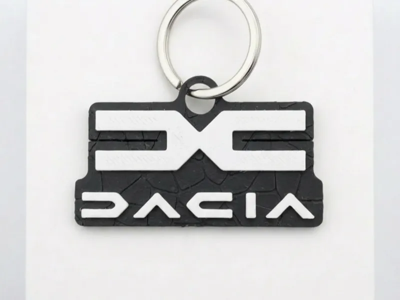 Dacia Logo Keychain - Turtle Shell Pattern