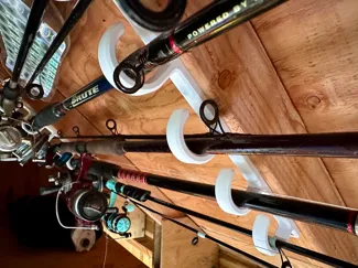 Fishing Rod Holder, any length, ceiling or wall