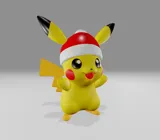 Фигурка Pikachu с коледна шапка