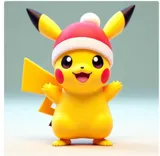 Фигурка Pikachu с коледна шапка