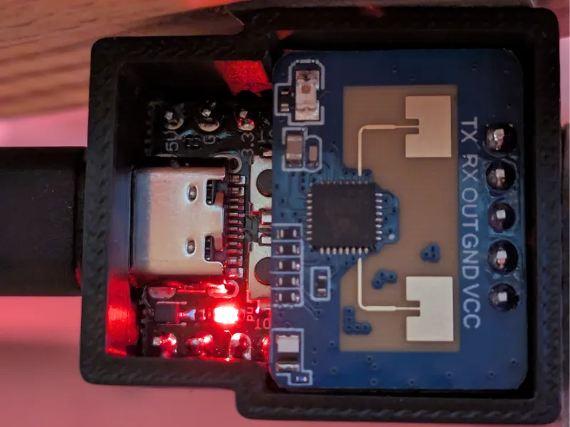 LD2410C + ESP32C3 SuperMini Case with lid