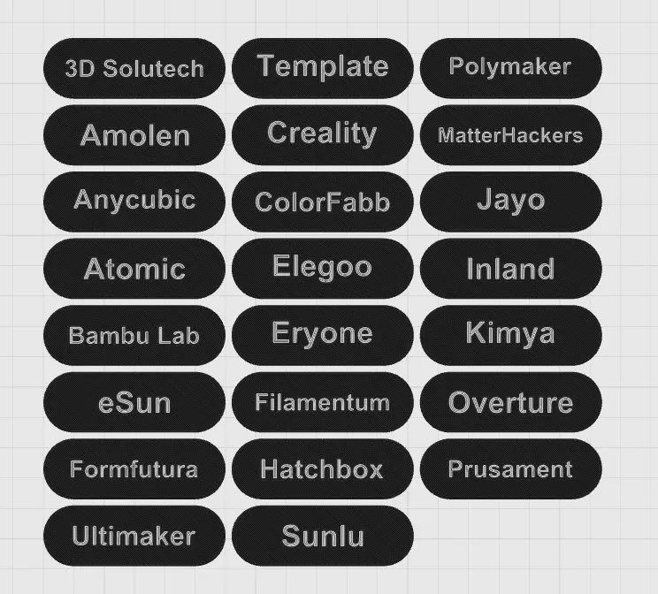 Spool Lable Spool Labels - Filament Brands (24 options) by Derek - MakerWorld