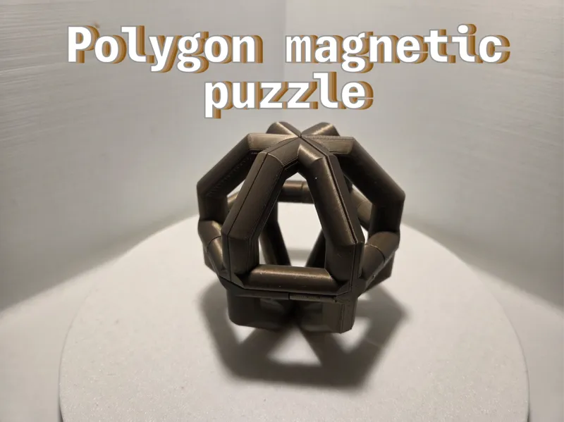 Polygon magnetic puzzle