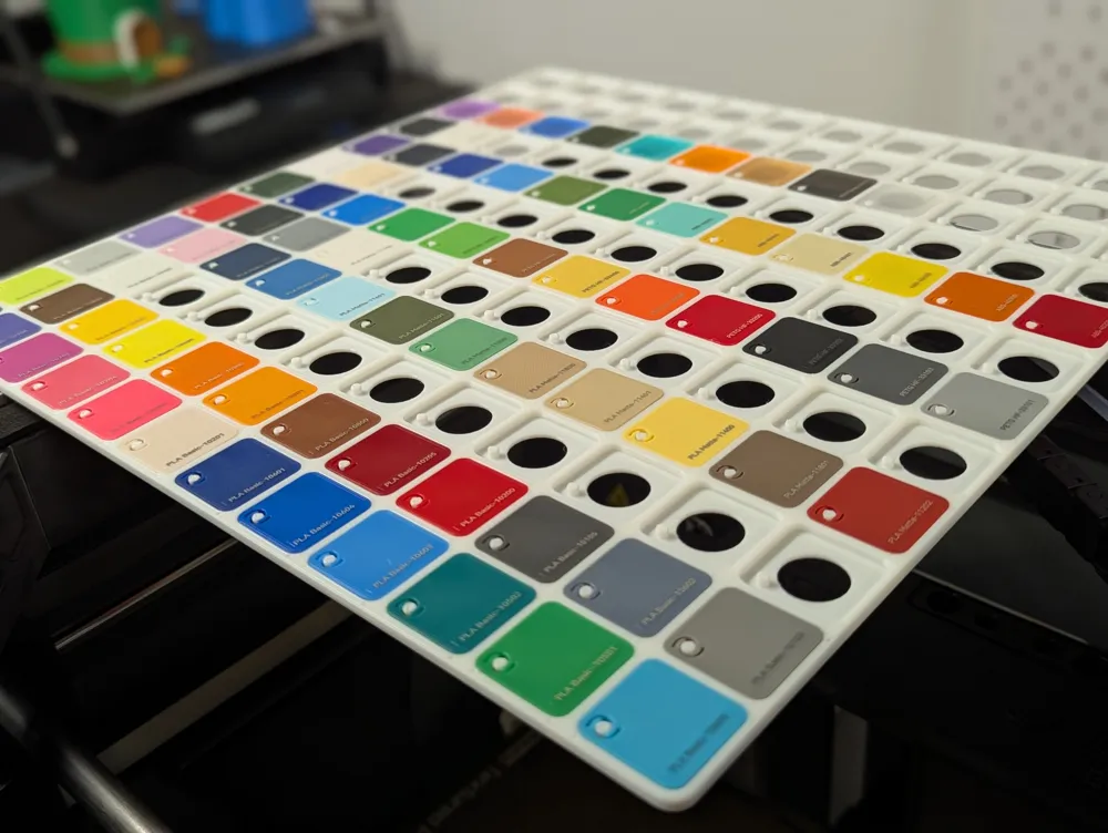 (Parametric) Filament Swatches Display Board - Free 3D Print Model ...