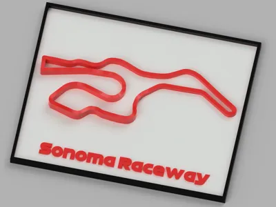 Racetrack - Sonoma Raceway with elevation - Free 3D Print Model ...