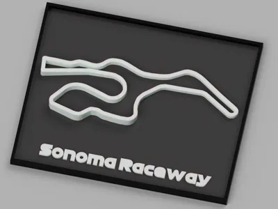 Racetrack - Sonoma Raceway with elevation