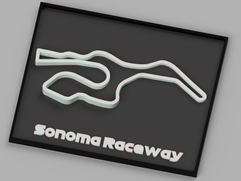 Racetrack - Sonoma Raceway with elevation