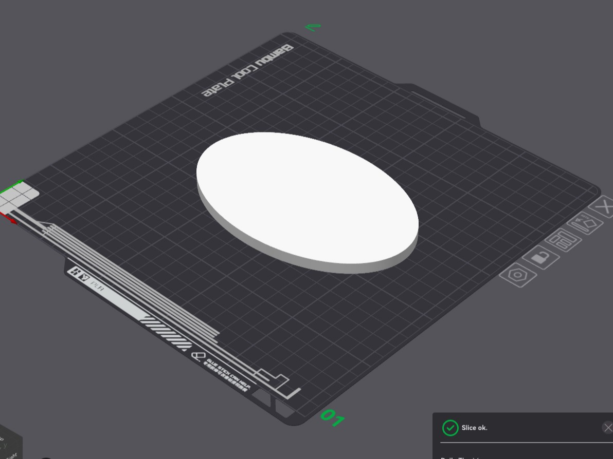 Simple black round base for figure or statue