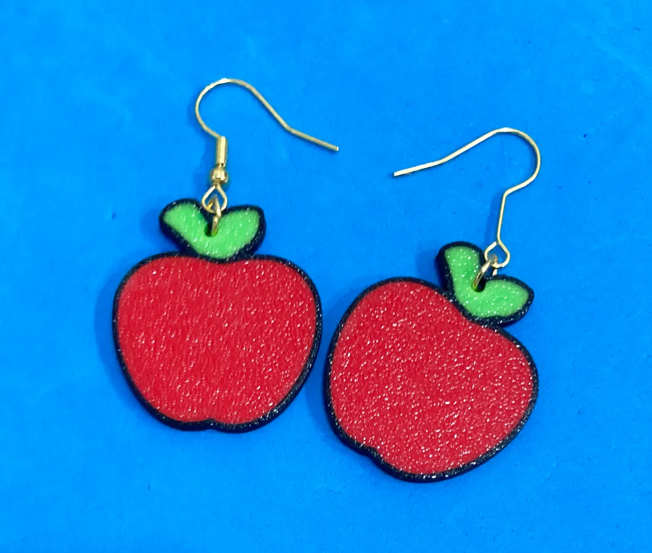 Apple earrings view 3