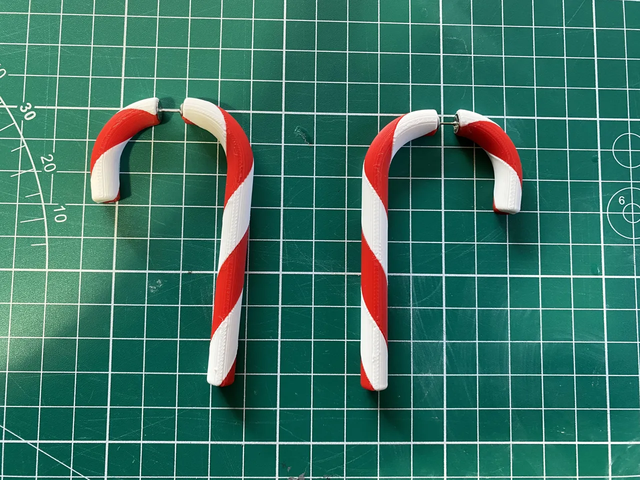 Candy Cane Christmas Earrings view 2