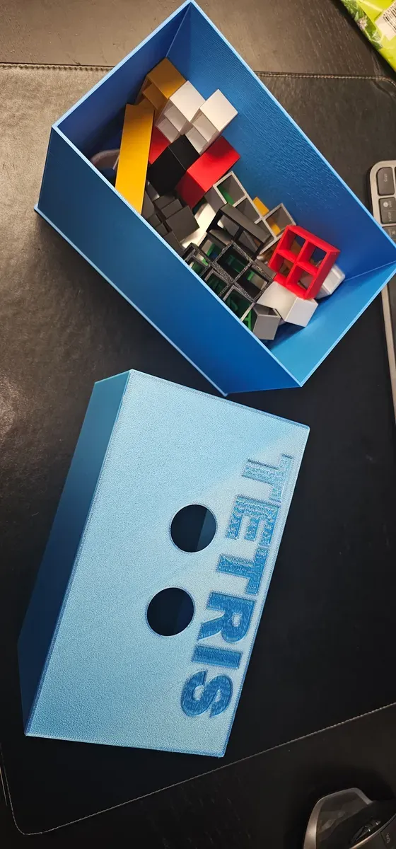 Boîte de rangement pour jeu de blocs Tetris
