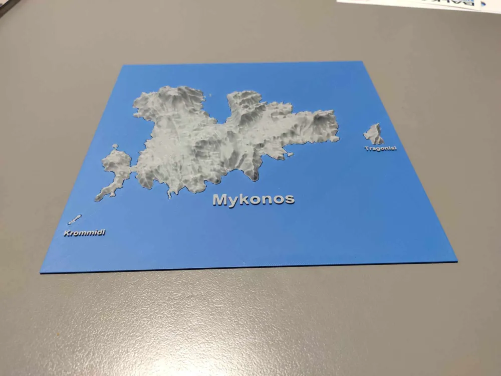 Terrain Map - Mykonos Island