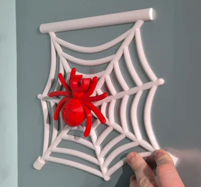Brick inspired Spider Web & Spider, wall mountable