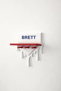 With colored shelf and bat handle hangers and text