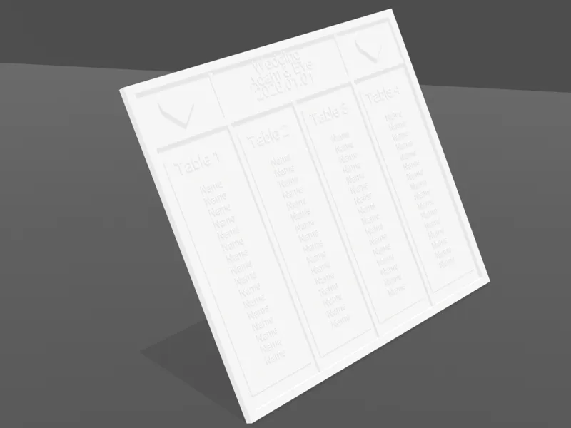Customizable Wedding Seating Chart – 4 Tables