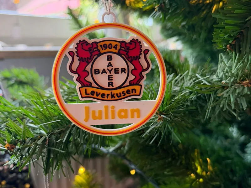 Weihnachtskugel Bayer 04 Leverkusen (bearbeitbar)
