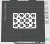 Dog paw design - 2 plates
