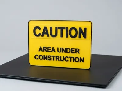 Caution Area Under Construction – Safety Sign