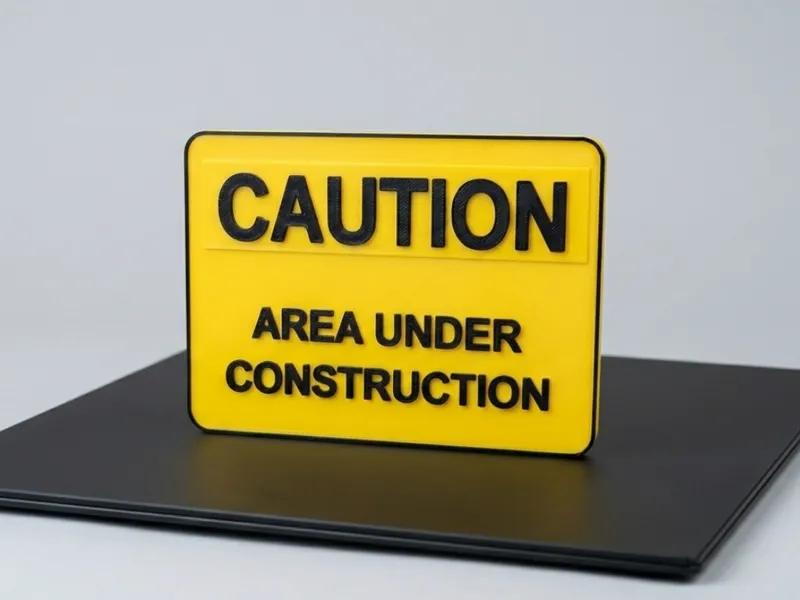 Caution Area Under Construction – Safety Sign